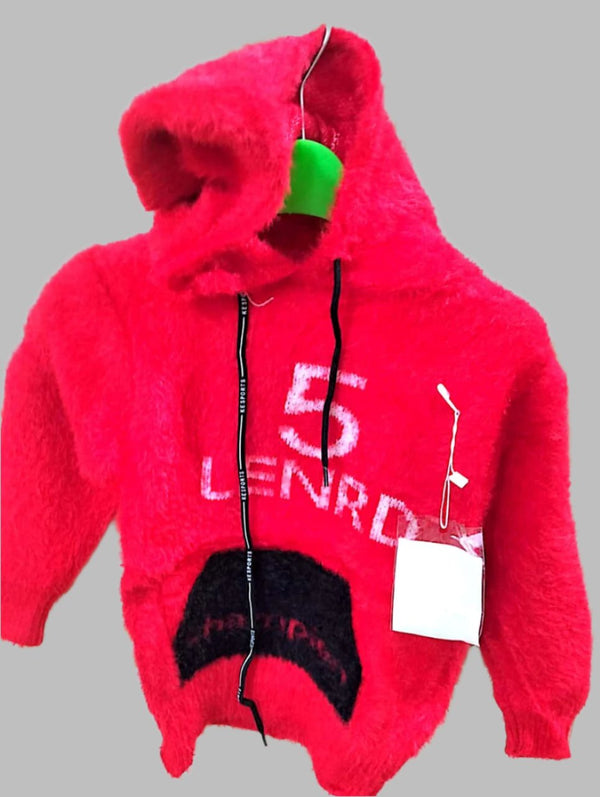 Imported hoodie winter Jersey in red and black