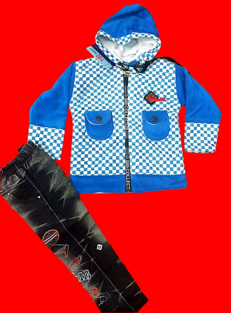 Boys hoodie  walvet suit  in 3 colours